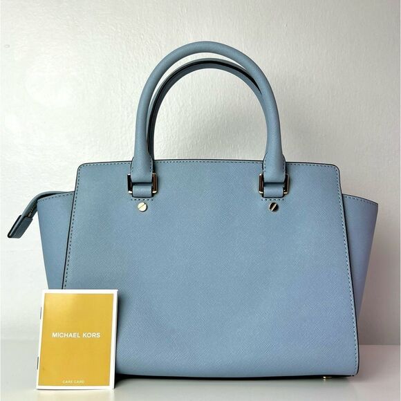 ♥️ Michael Kors blue satchel ♥️ - Picture 2 of 5
